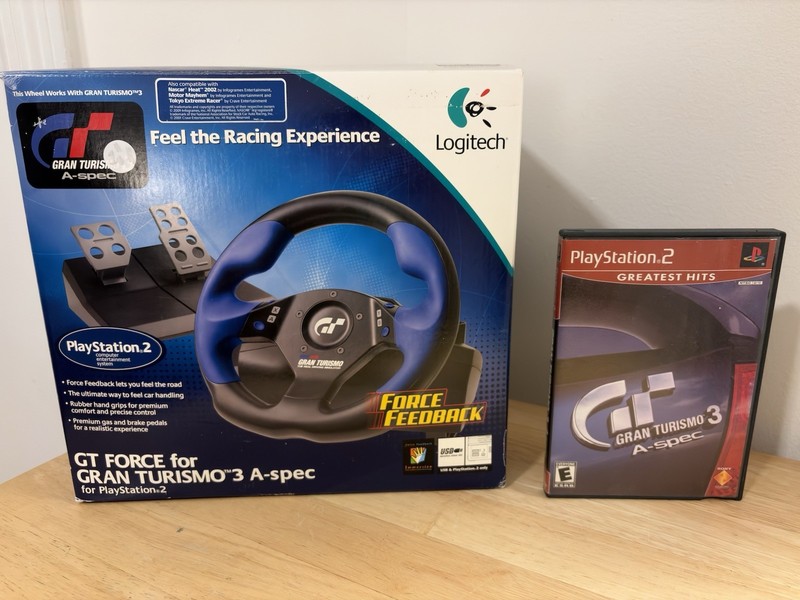 Logitech GT Force Driving Controller for PlayStation 2 W/ Gran Turismo 3 A-Spec