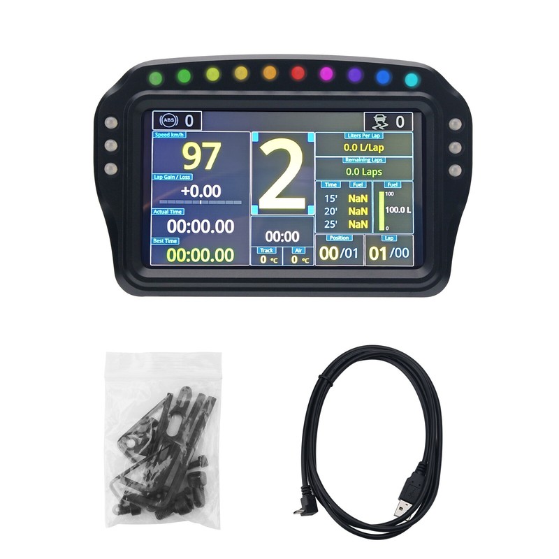 ODDOR 5″ LCD SIM Racing Dashboard Dash Screen for FANATEC Simagic Direct Drive