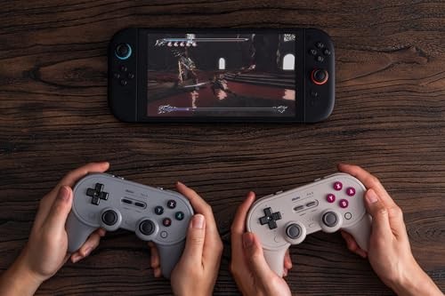 8BITDO PRO 3 BLUETOOTH CONTROLLER SWITCH/SWITCH 2 TMR JOYSTICKS 80GQ GRAY gallery