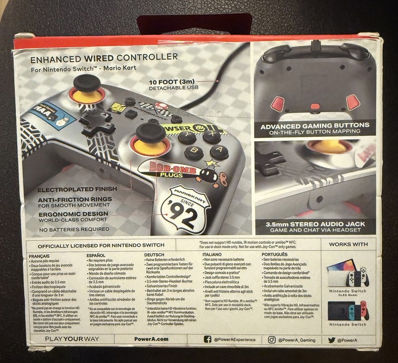 PowerA Enhanced Wired Controller for Nintendo Switch - Mario Kart- New gallery