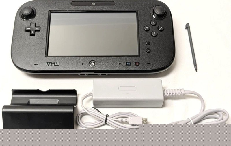 Nintendo Wii U Black GAMEPAD w/ Charger + Charging Dock Bundle WiiU WUP-010 US