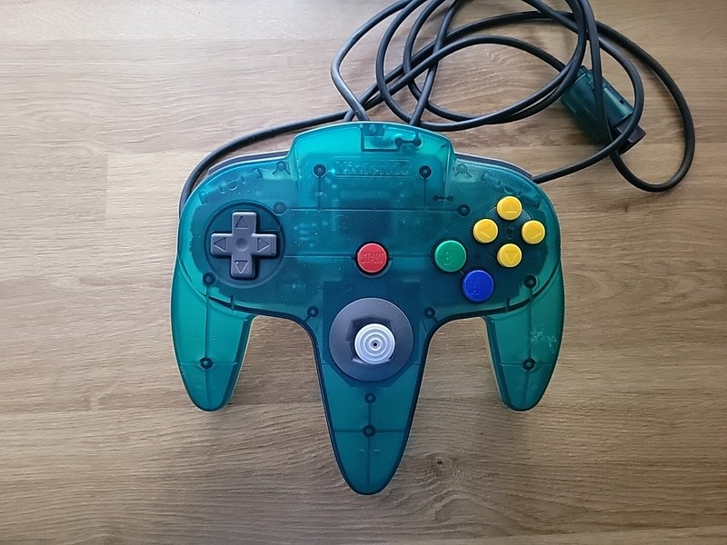 Official OEM Nintendo 64 N64 Ice Blue Clear Controller NUS-005