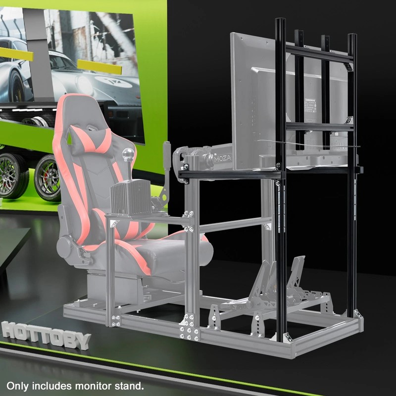Hottoby Racing Sim Cockpit Monitor Stand Supporting Monitors From 27 To 65 In