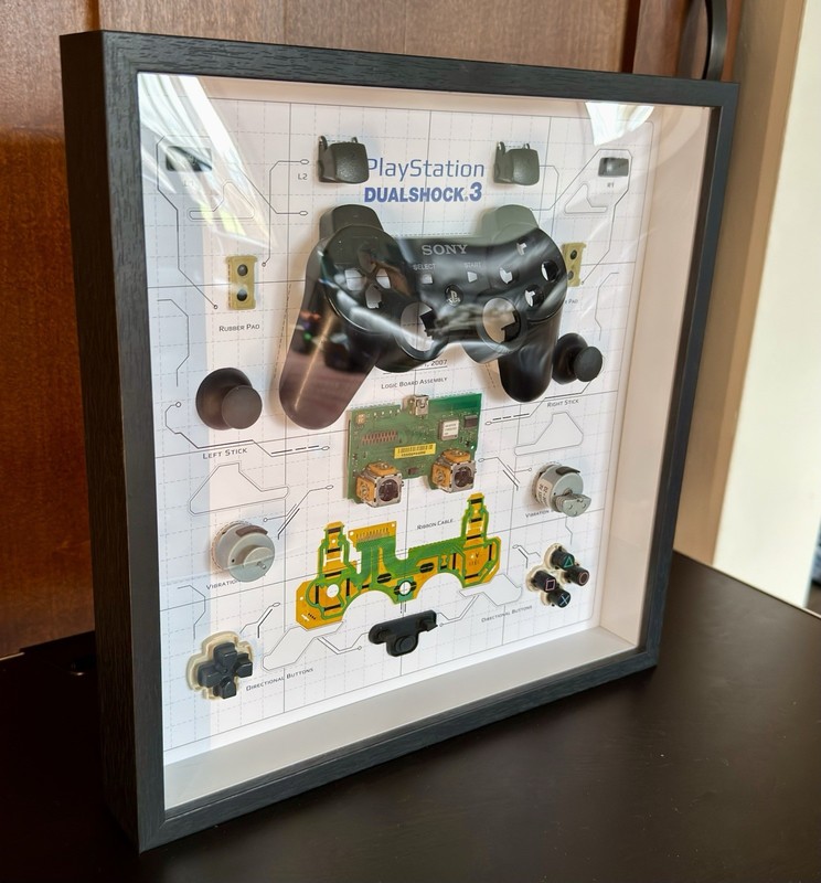 PlayStation 3 PS3 Disassembled Controller Shadow Box Artwork gallery