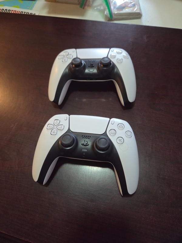 Sony Playstation 5 White Controllers lot of 2, AS IS, For parts or repair only