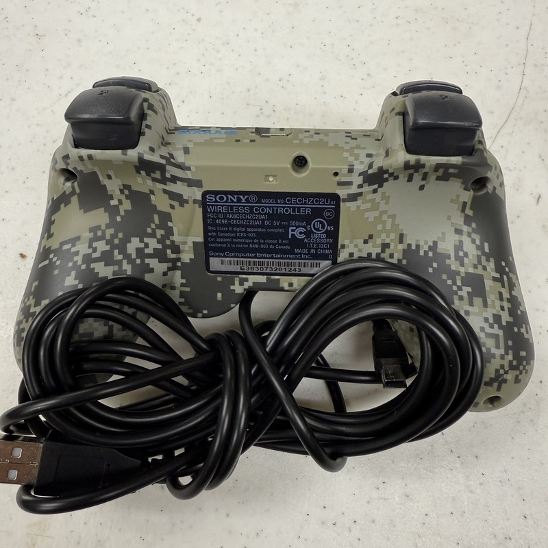 Sony PS Controller Military Camo Model No CECH2C2U Excellent Used Condition gallery