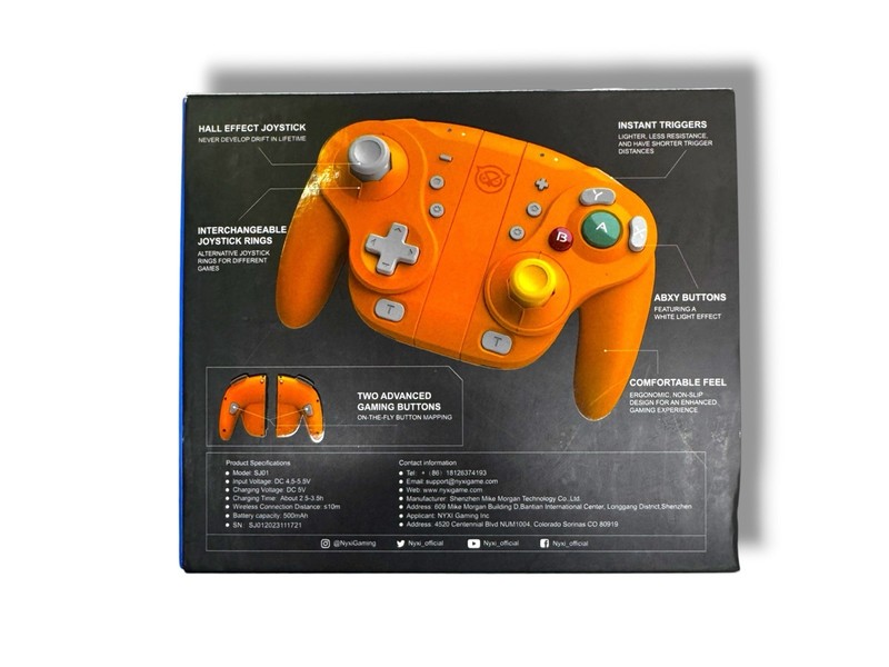 NYXI Wizard Wireless Controller Joy-Con for Nintendo Switch Orange gallery