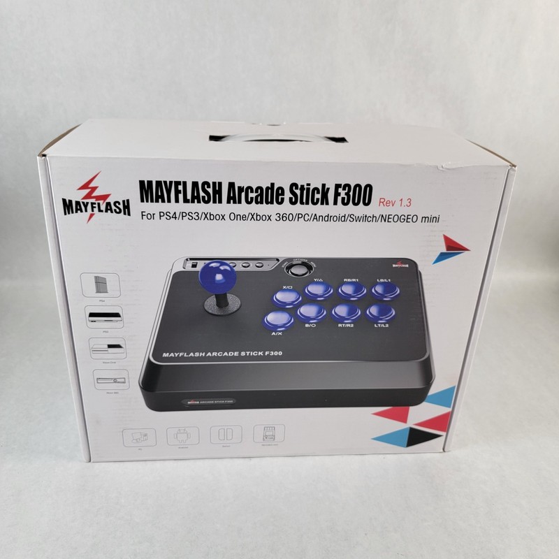 Mayflash F300 Arcade Fight Stick Switch Series X PS4 Xbox One New in Opened Box