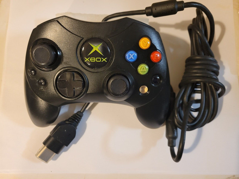 Original Xbox Black S-type Controller X08-69873 Serial 8055668666A gallery