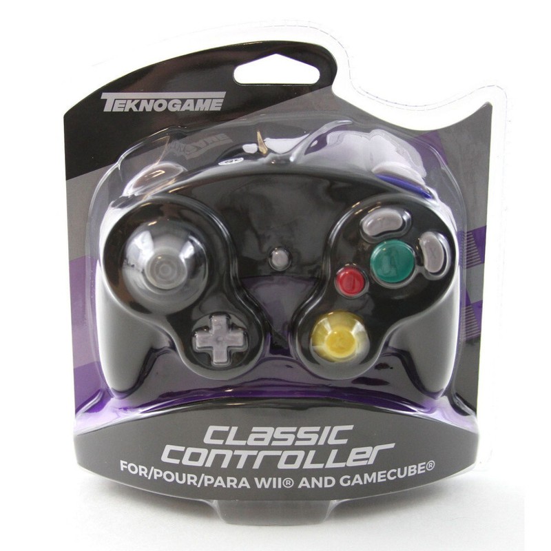 TEKNOGAME NGC/Wii BLACK Classic Controller MODEL : GC901 (722267833558) – [F35]