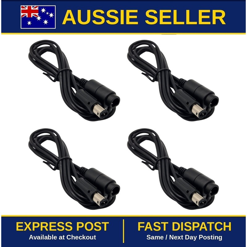 4-Pack Controller Extension Cable for Nintendo GameCube | 1.8m Leads Brand New