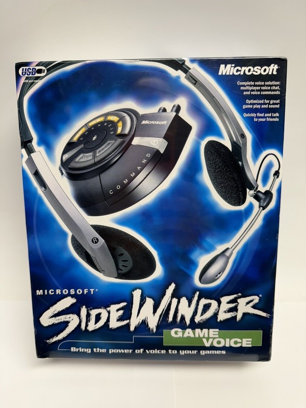 Vintage FACTORY SEALED Microsoft Sidewinder Game Voice Headset PC