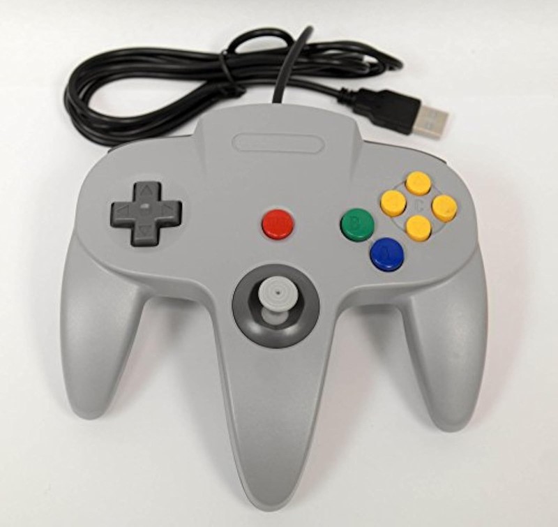 Nintendo N64 USB Controller Gray By Mars Devices Grey Gamepad gallery