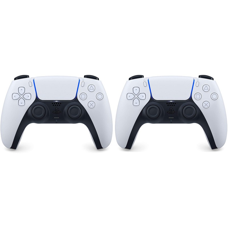 2 Pack Sony PlayStation 5 DualSense Wireless Controller – Glacier White