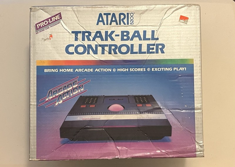 Atari 5200 Trak-Ball Controller – Brand New in Original 1983 Box – Rare NOS