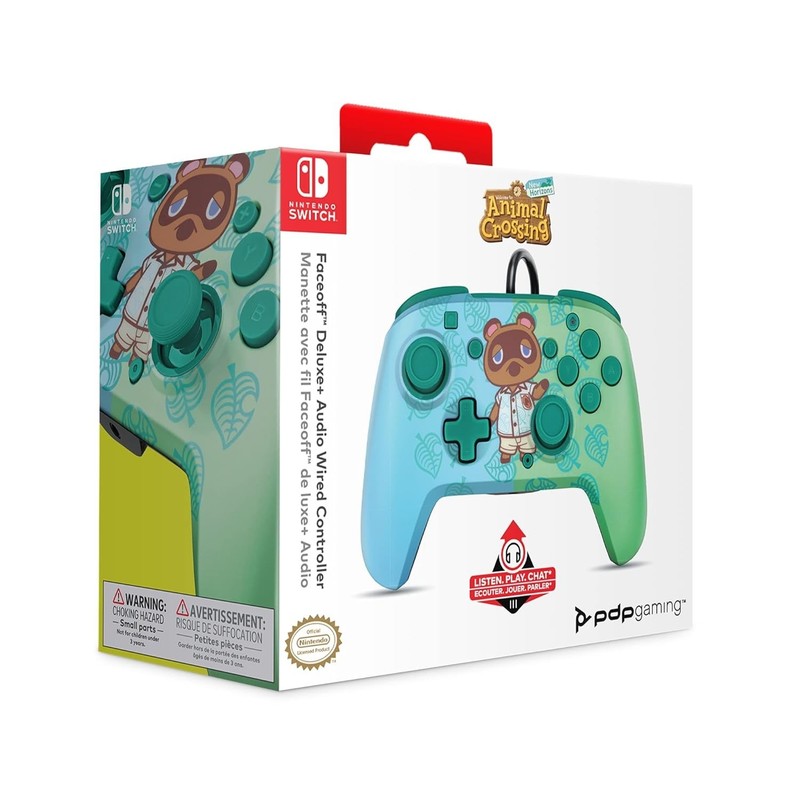 Faceoff Deluxe Wired Controller Tom Nook Theme – Nintendo Switch – Brand New
