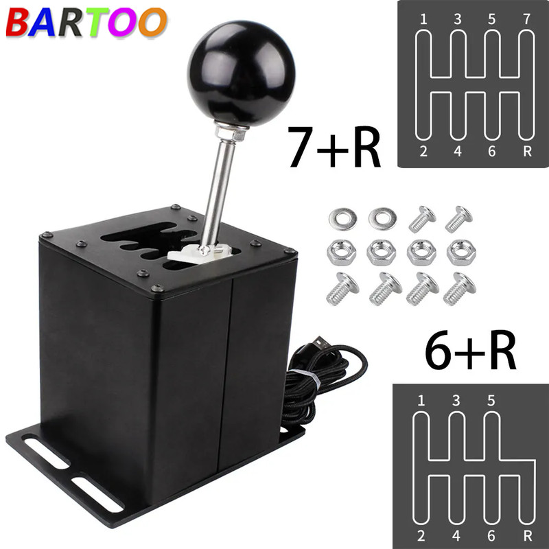 USB H Shifter / Clamp for Thrustmaster Logitech Steering Wheel SIM Racing Game