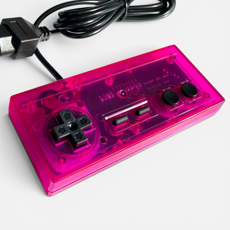 Custom NES Controller Atomic Pink NEW Premium Gold Contact PCB USA-Made Shell