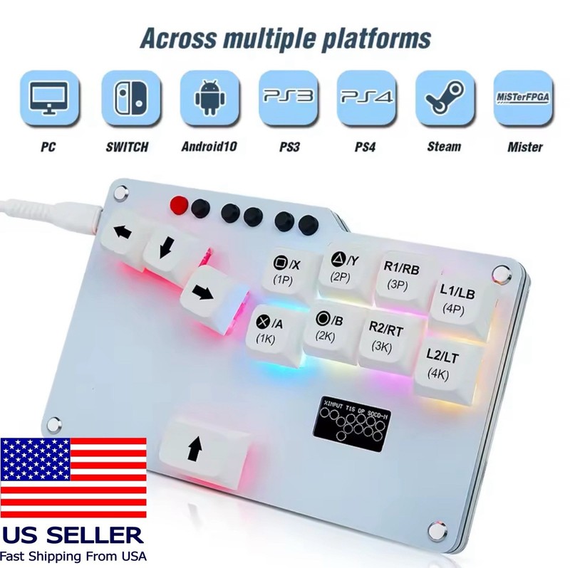 Hitbox Mini GP2040 CE Fightstick Pocket Keyboard With Hot Swap RGB Universal