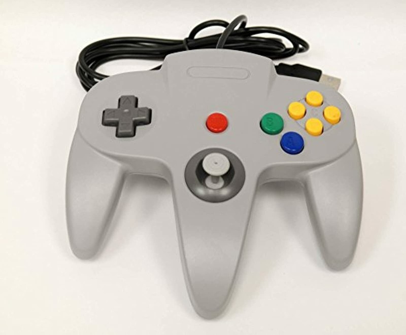 Nintendo N64 USB Controller Gray By Mars Devices Grey Gamepad