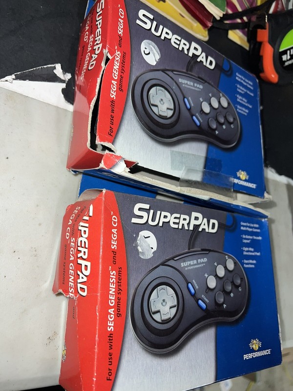 Lot of 2 SuperPad Controller For Sega Genesis & Sega CD by Performance NEW gallery