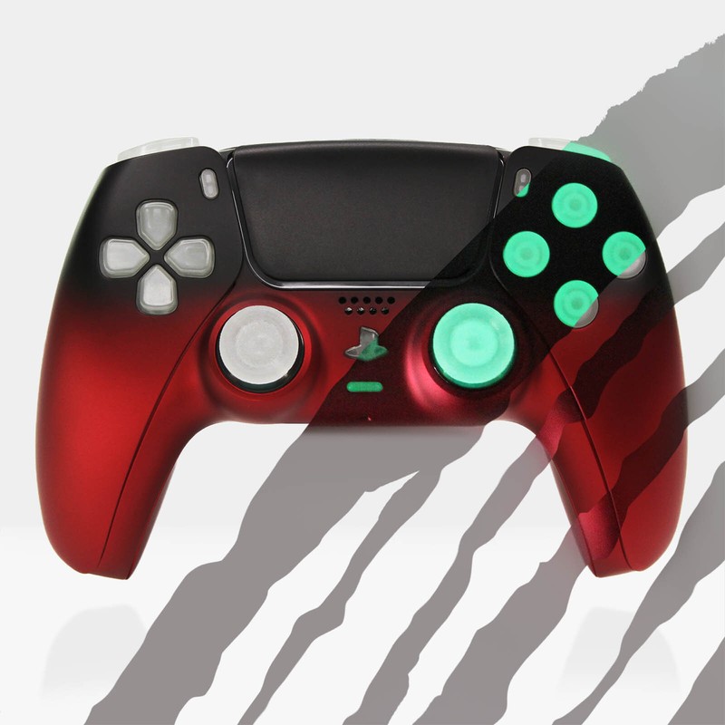 Daywalker Killscreen x Sony DualSense PS5 Custom Controller Red Gradient Clicky