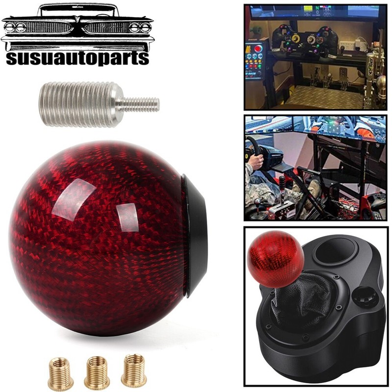 New Red Carbon Fiber Shift Knob Mod For Logitech G27 G29 G920 G923 Shifter