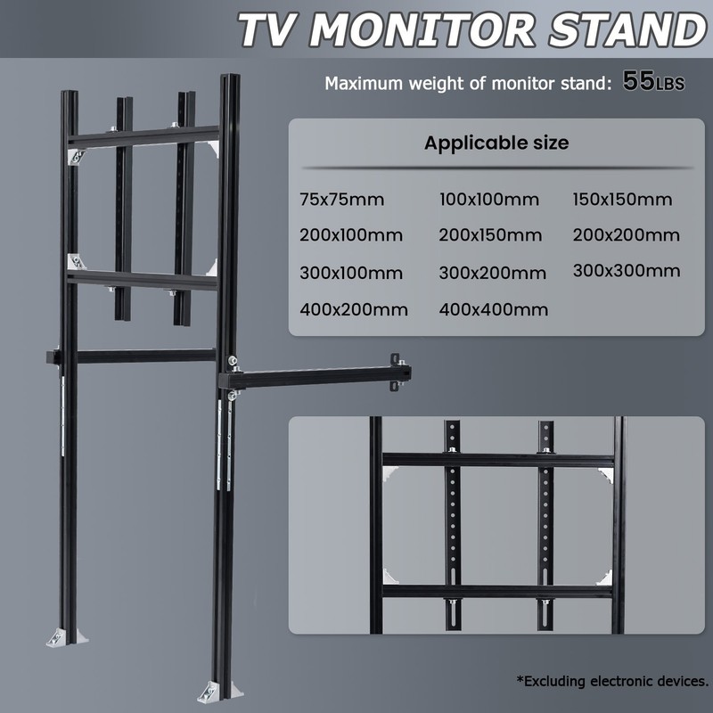 Minneer Monitor Stand Fit for 3060 Aluminum Racing Simulator Cockpit Our Store gallery