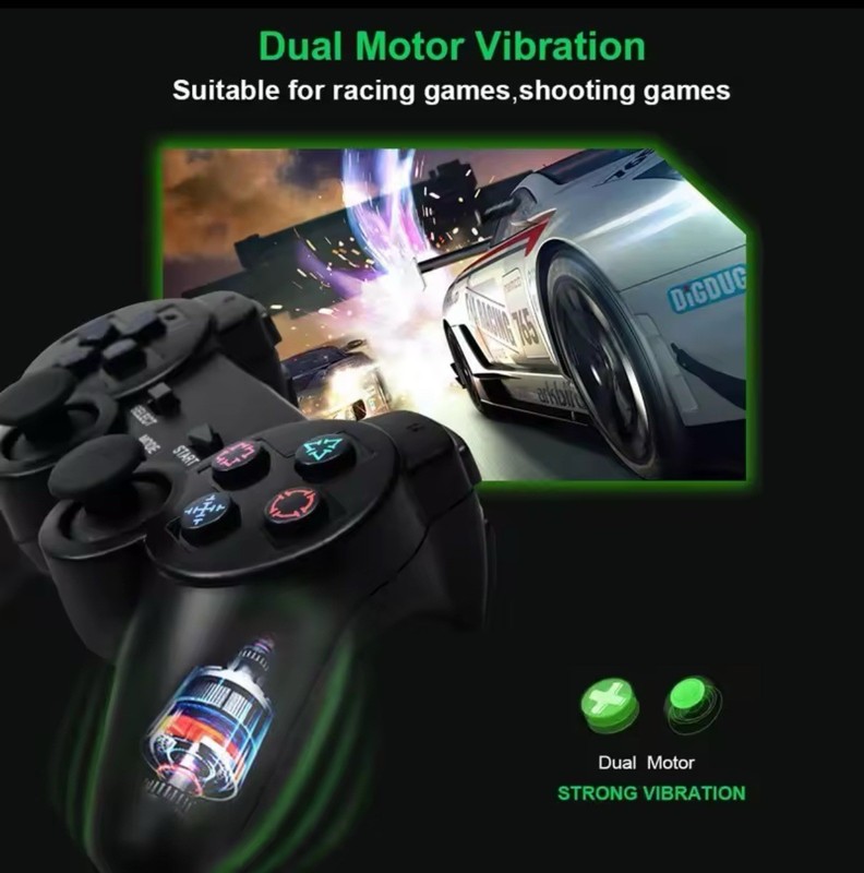 SET OF 2 PLAYSTATION 2 PS2 Dual Vibration WIRELESS Controller Black /Purple gallery