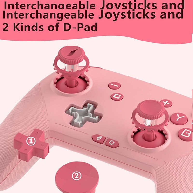 Switch Pro Controller Wireless Gamepad with Vibration ALPS Joysticks Turbo Pink gallery