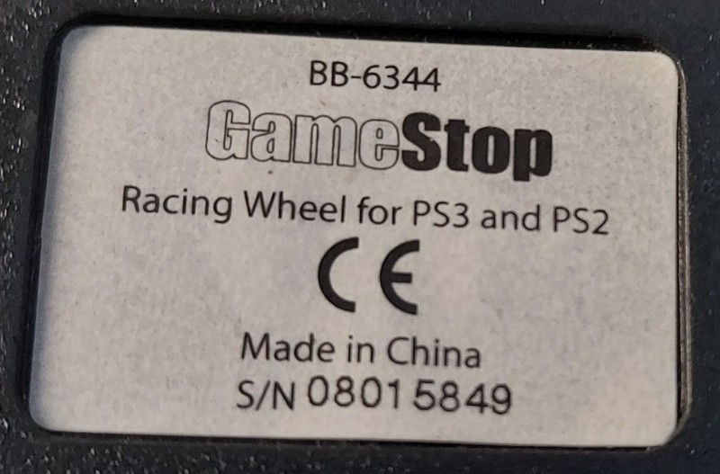 Game Stop Racing Steering Wheel Controller PlayStation 2 & 3. BB 6344 /Game Stop gallery