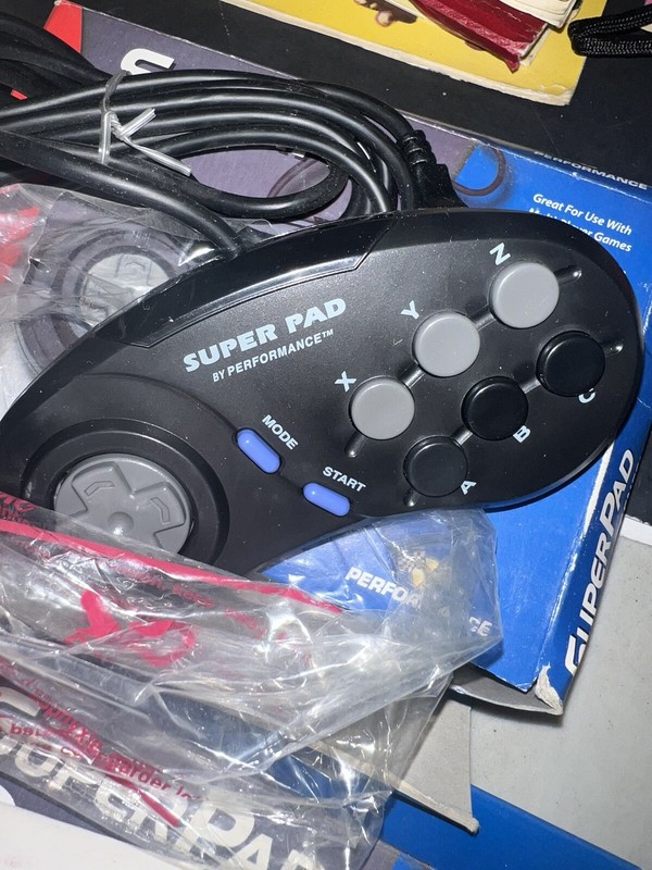 Lot of 2 SuperPad Controller For Sega Genesis & Sega CD by Performance NEW gallery