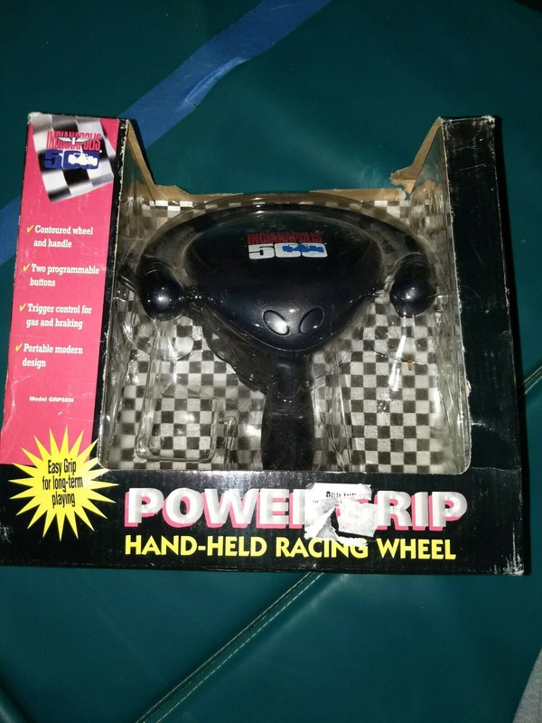 Vintage Micro innovations Indianapolis 500 Power Grip Hand Held Racing Wheel