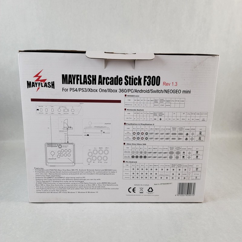 Mayflash F300 Arcade Fight Stick Switch Series X PS4 Xbox One New in Opened Box gallery