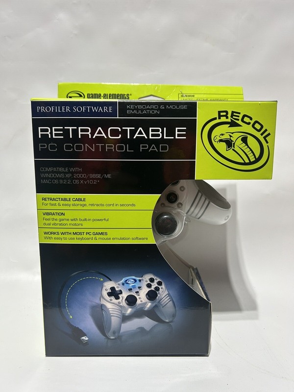 Recoil Retractable PC Control Pad Game Elements Keyboard & Mouse Emulation (NEW)
