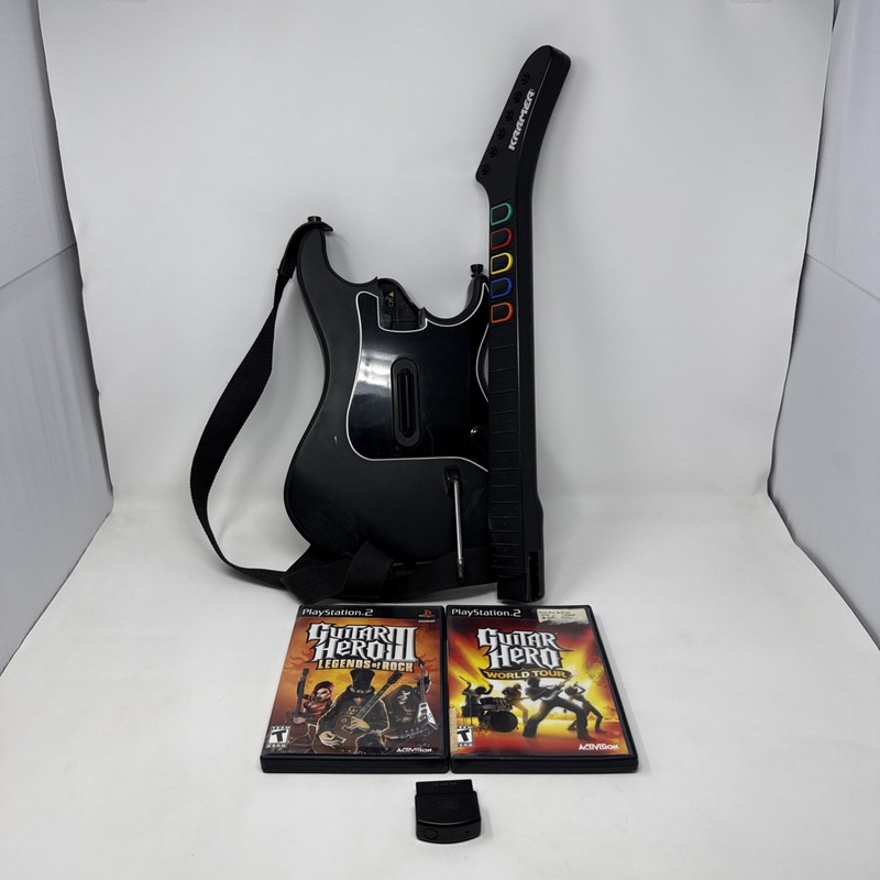 Guitar Hero Wireless Controller Kramer W / Dongle Bundle PlayStation 2 PS2