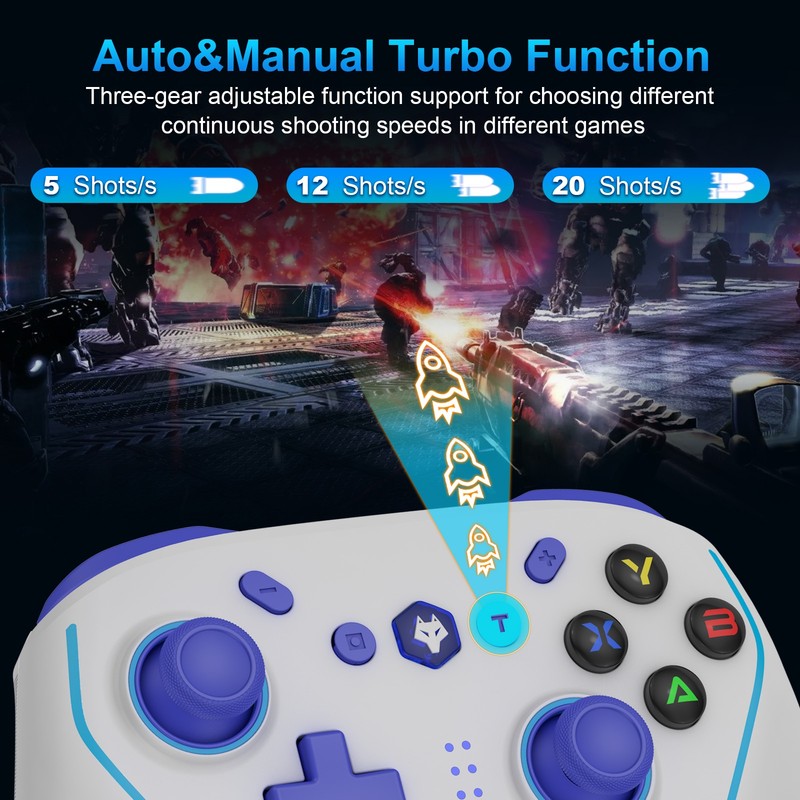 Hall Effect Wireless Gamepad Bluetooth Controller for Multi-platform gallery