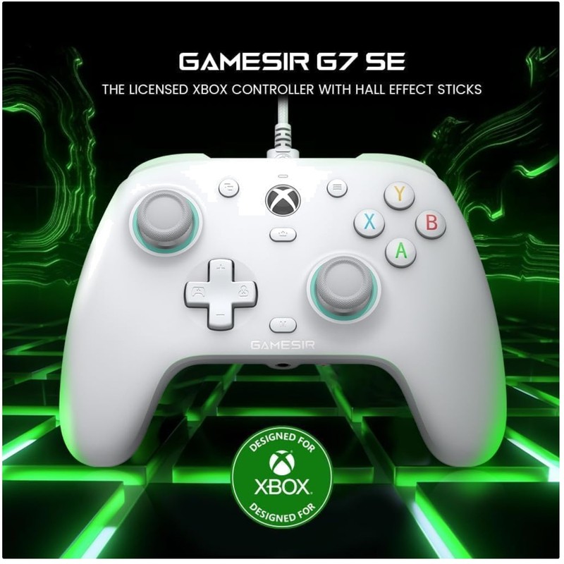 Hall Effect Wired Gamepad for Xbox Series X|S & One – White
