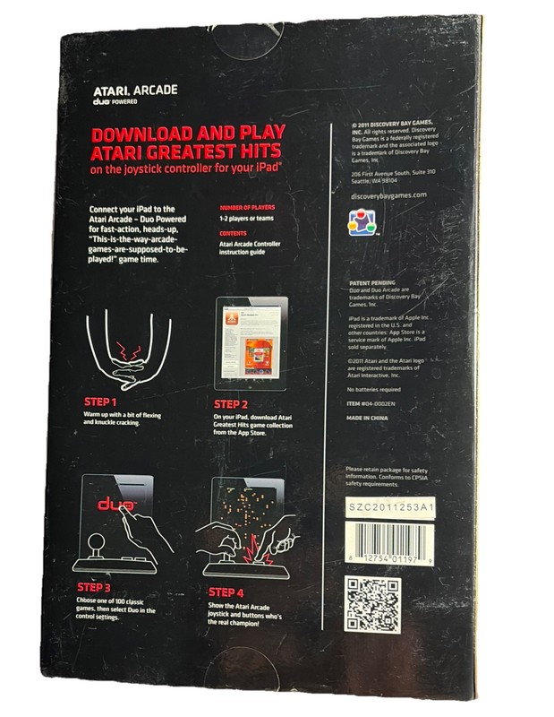 ATARI ARCADE DUO POWERED IPAD, IPAD 2 & 3 JOYSTICK CONTROLLER New Fast Shipping gallery