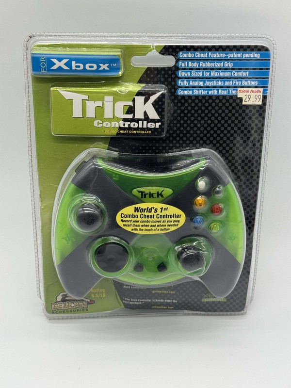 Pelican Trick Controller Green Black Xbox Original PL-2001 PL-2002 – NEW SEALED