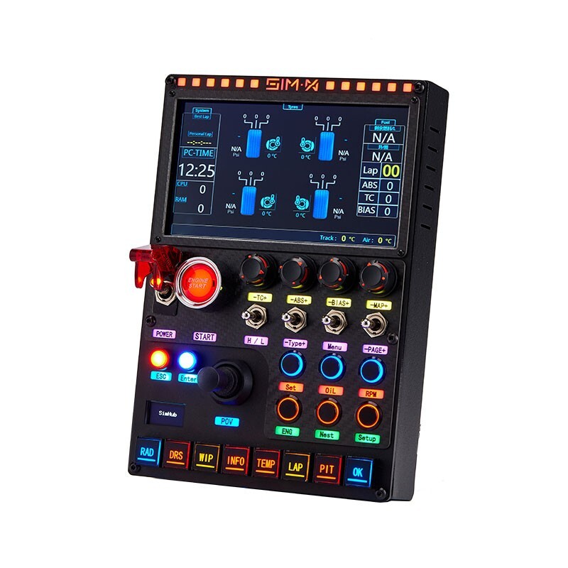 SIMX V7 PRO 7″ RGB Button Box Sim Racing Button Box for Thrustmaster Simagic