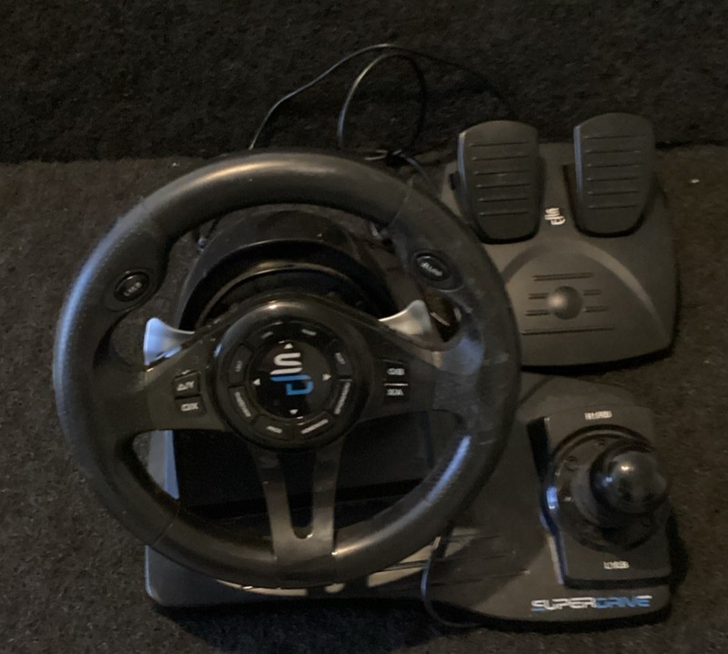 Superdrive GS550 Racing Wheel Set w/ Pedals & Gear Shifter for PC Wired
