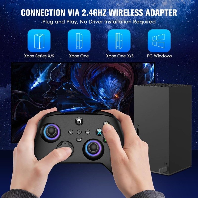 Wireless Controller for Xbox, Compatible with Xbox Series X/S/One/PC, With 2 ... gallery