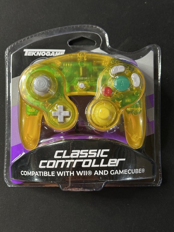 Brand New Teknogame GameCube Controller – Clear Yellow