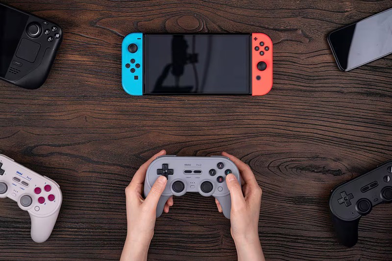 8BitDo - Pro 2 Bluetooth Controller with Hall Effect Joysticks - Black gallery