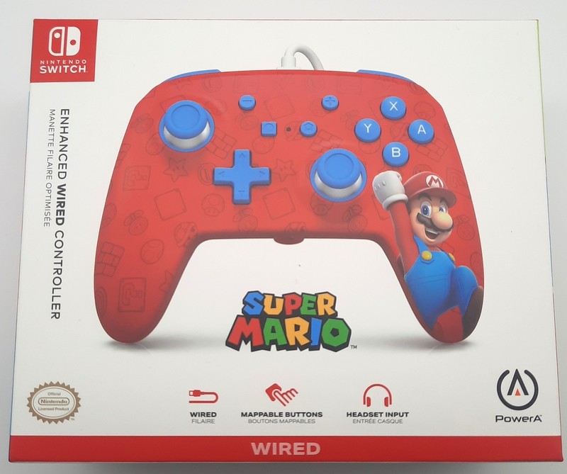 PowerA : Super Mario Enhanced Wired Controller for Nintendo Switch. 10ft/3m. Red