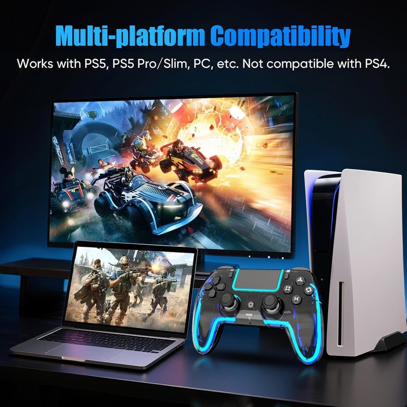 Multi-Platform Gamepad with Speaker, Bluetooth Connection` gallery