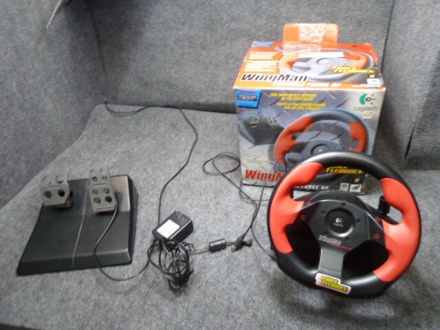 Logitech WingMan Formula Force GP USB Force Feedback Steering Wheel & Pedals Box