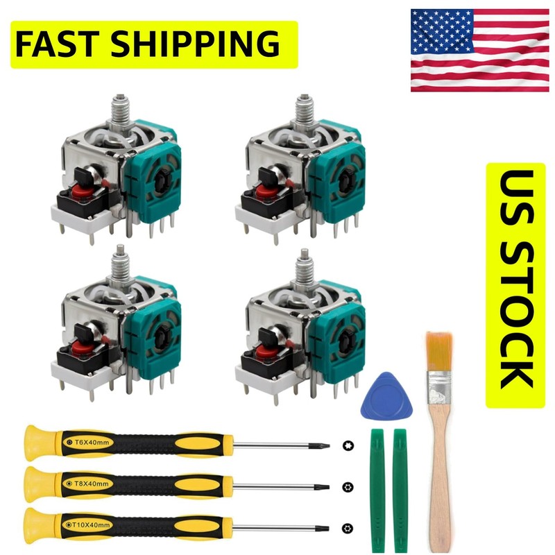 Fix Drift Issues: 4-Pack Joystick Replacement & Tool Kit for Xbox Elite Series 2