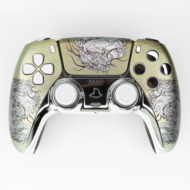 Silver Dragon Killscreen x Sony DualSense PlayStation 5 PS5 Controller Clicky